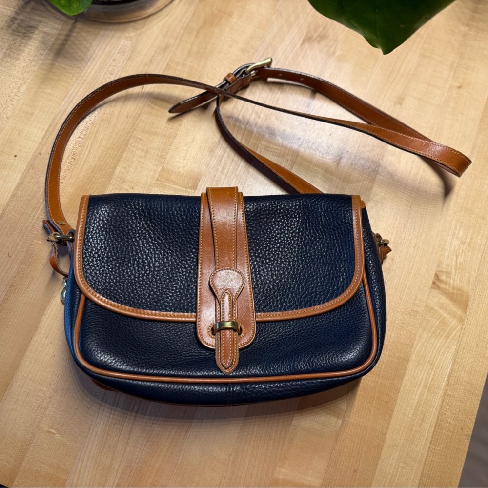 Vintage Navy Dooney and Bourke Equestrian Bag